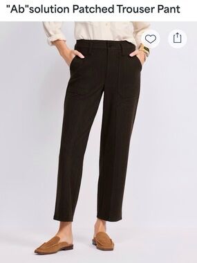 Democracy Black Ribbed Trouser Pants